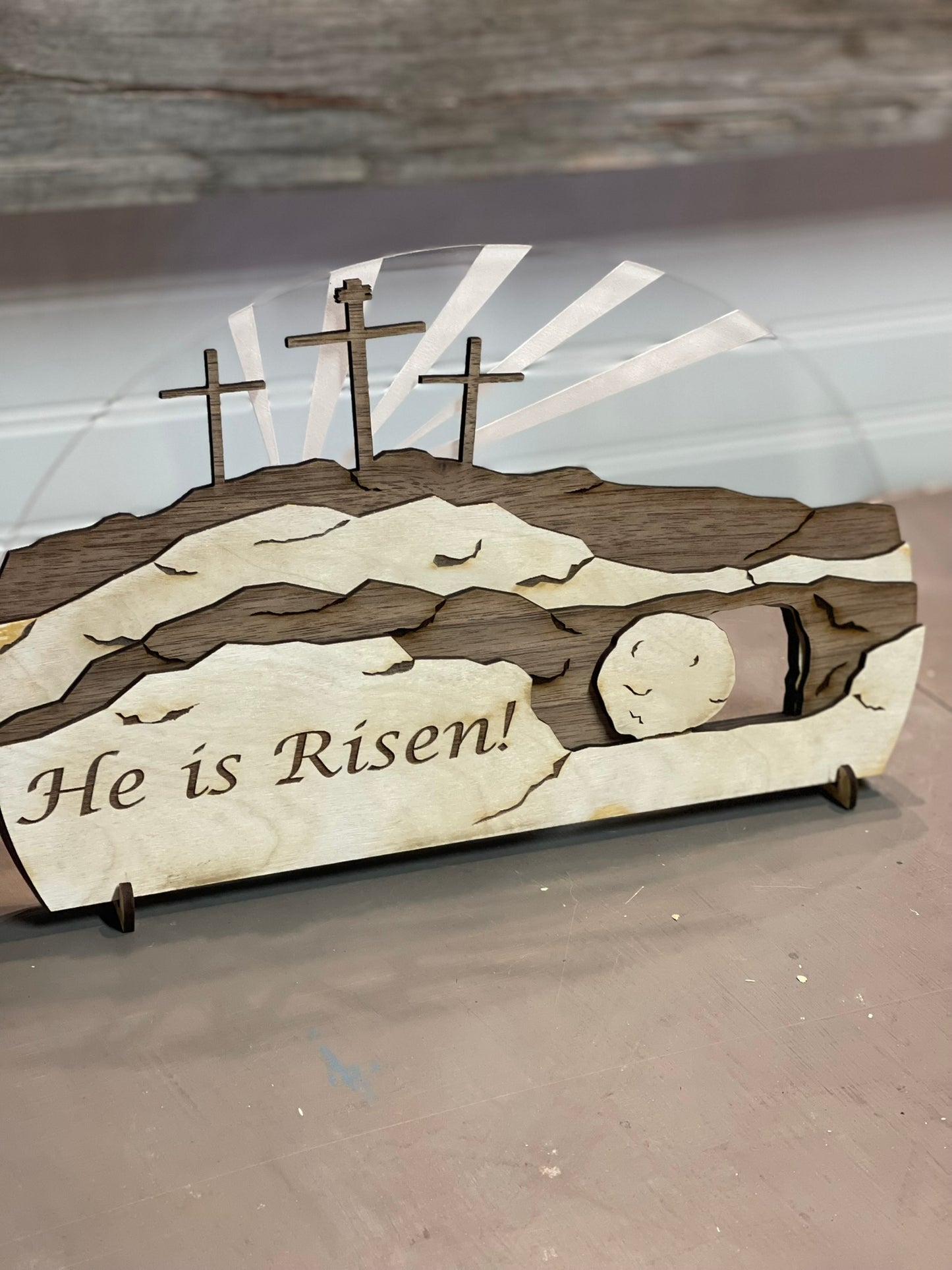 Resurrection message " Empty Tomb" Table Top Display