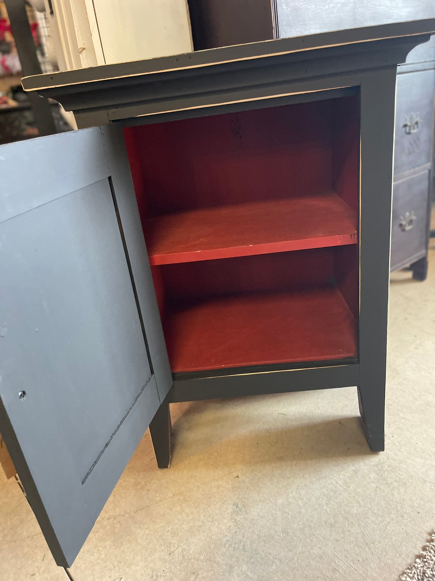 Primitive Country Cupboard with Copper Star Inlay