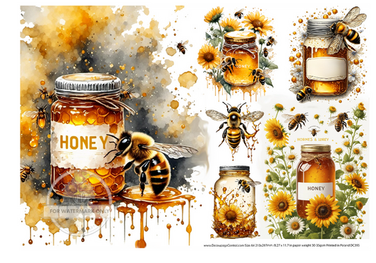 Honey Jars Rice Paper