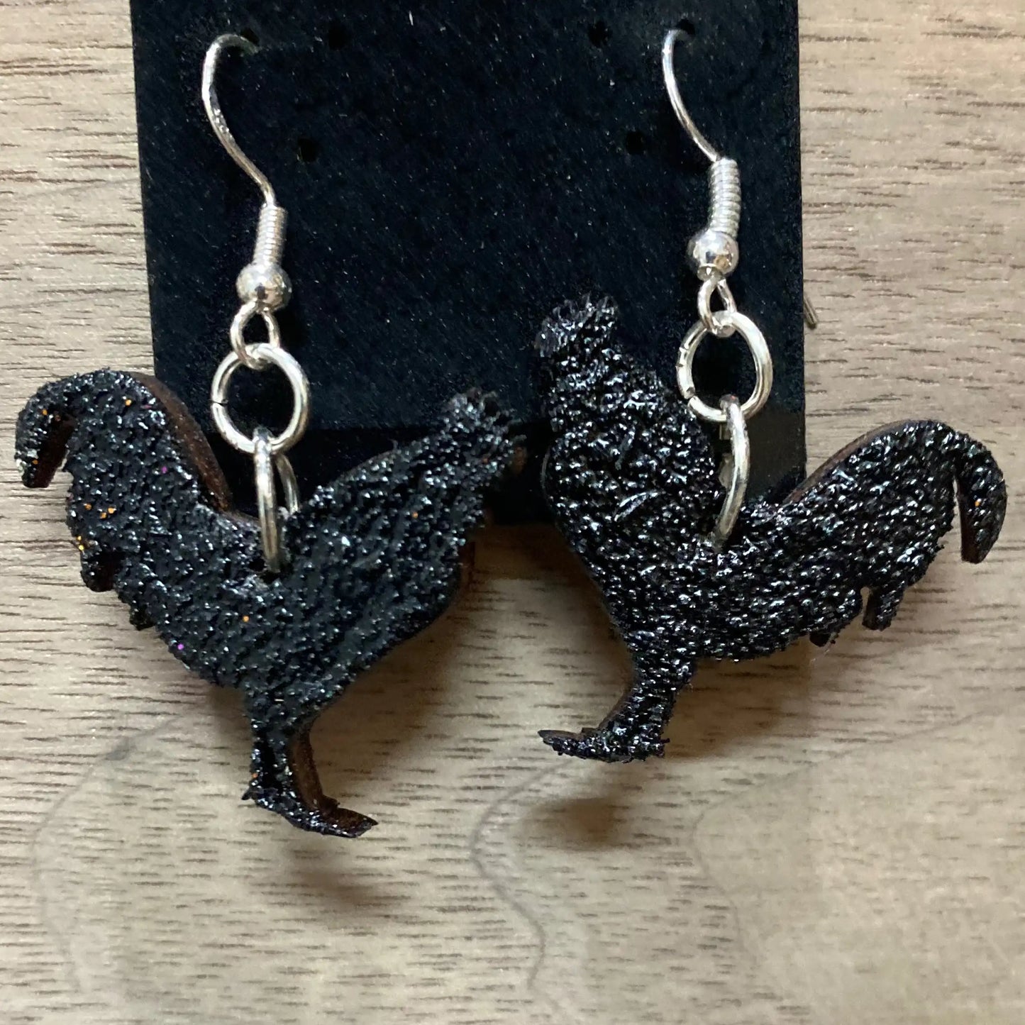 Sparkly Chicken Earrings