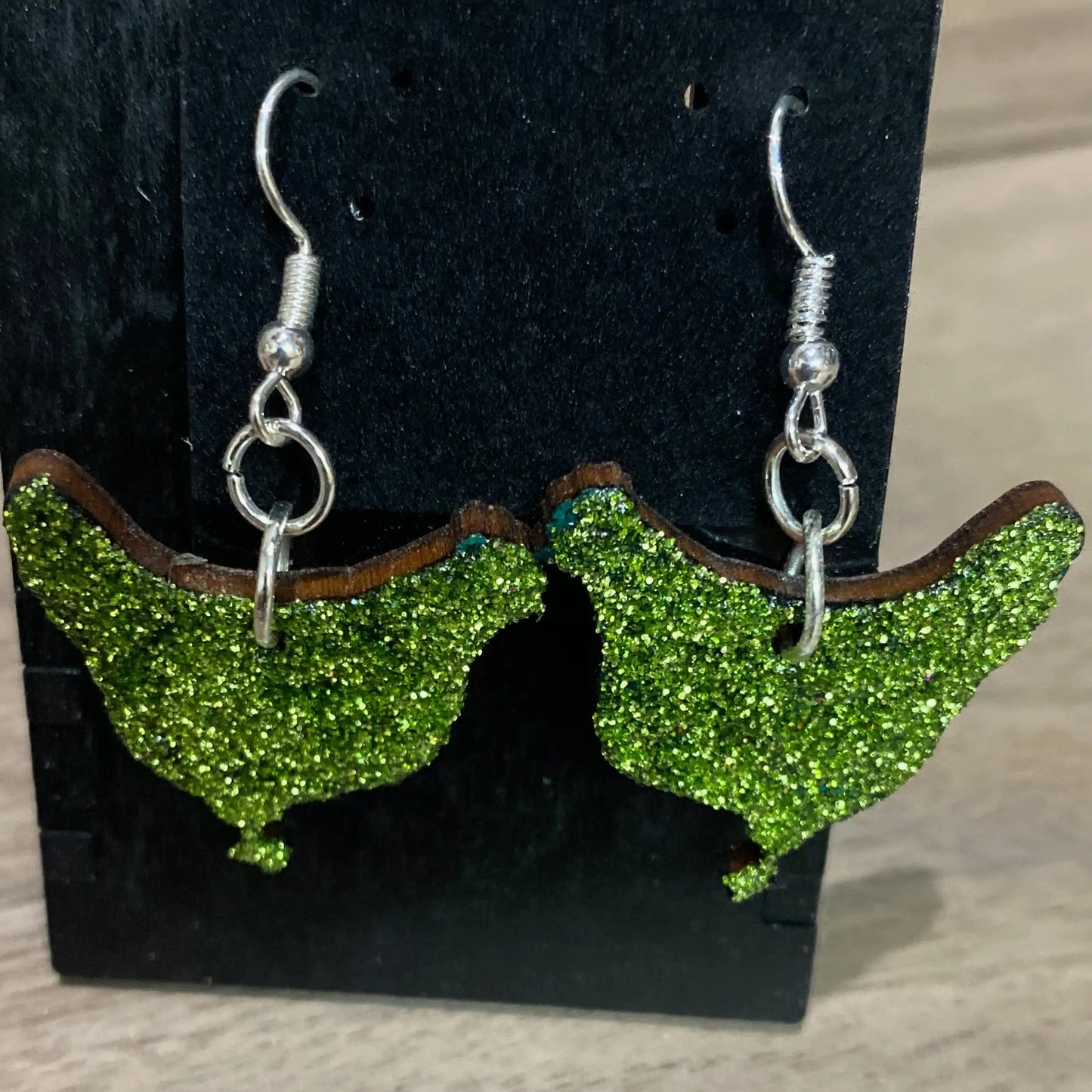 Sparkly Chicken Earrings