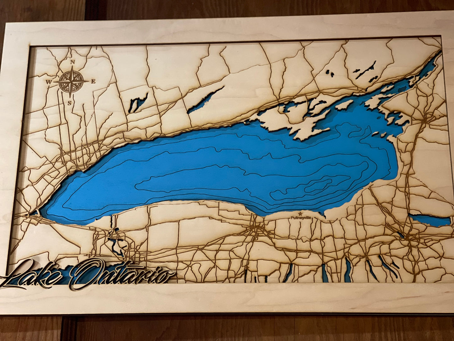Finger Lakes, NY - Laser Engraved Finger Lakes Wall Decor