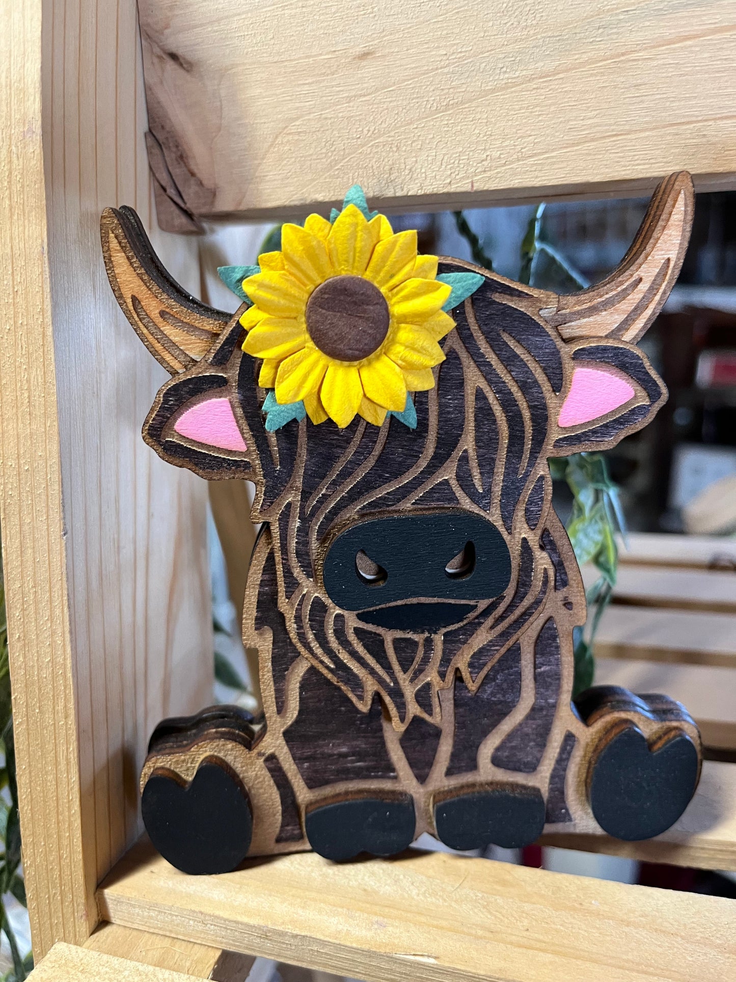 Charming 3D Highland Cow Decor