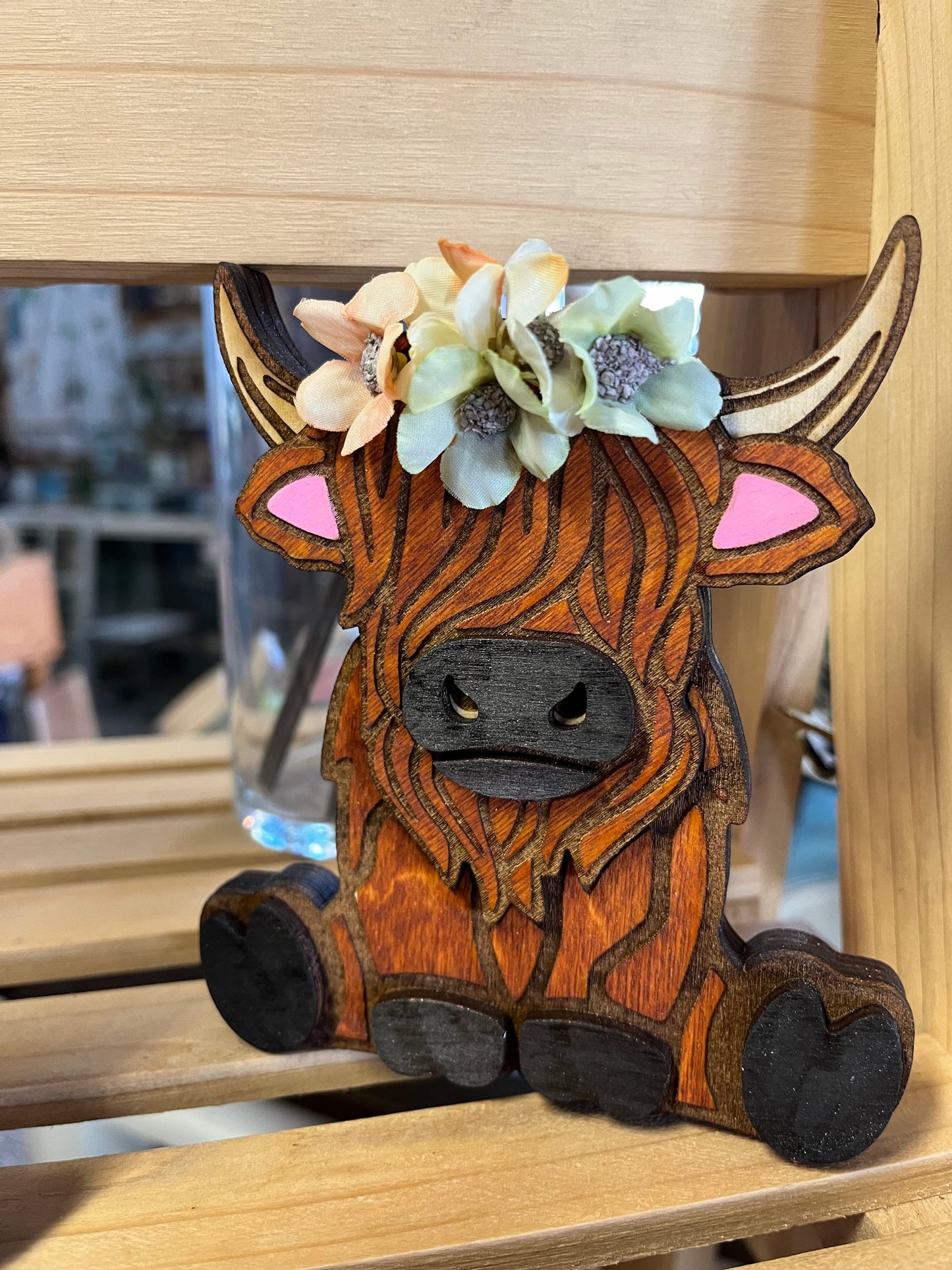 Charming 3D Highland Cow Decor