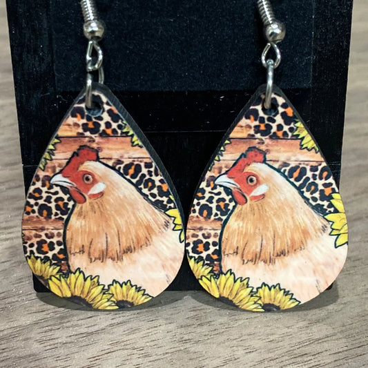 Laying Hen Earrings