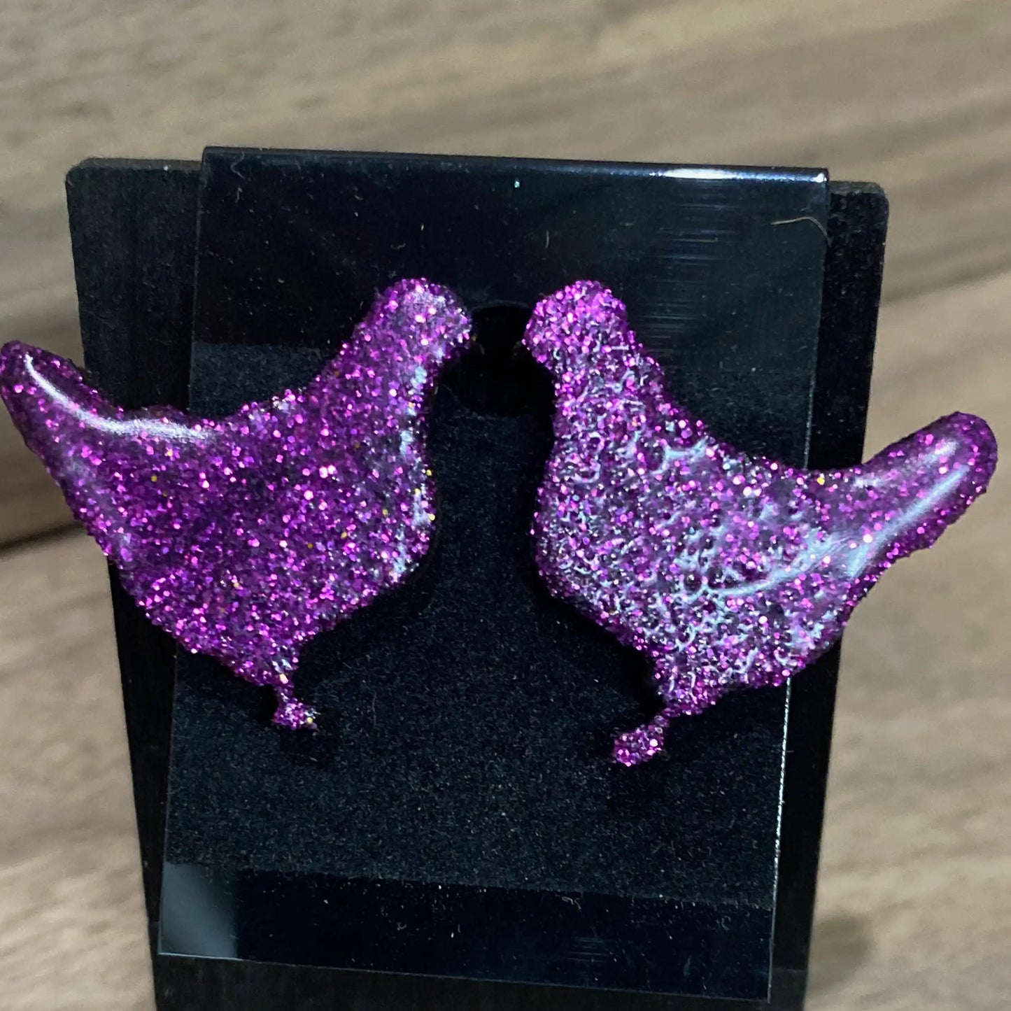 Sparkly Chicken Earrings