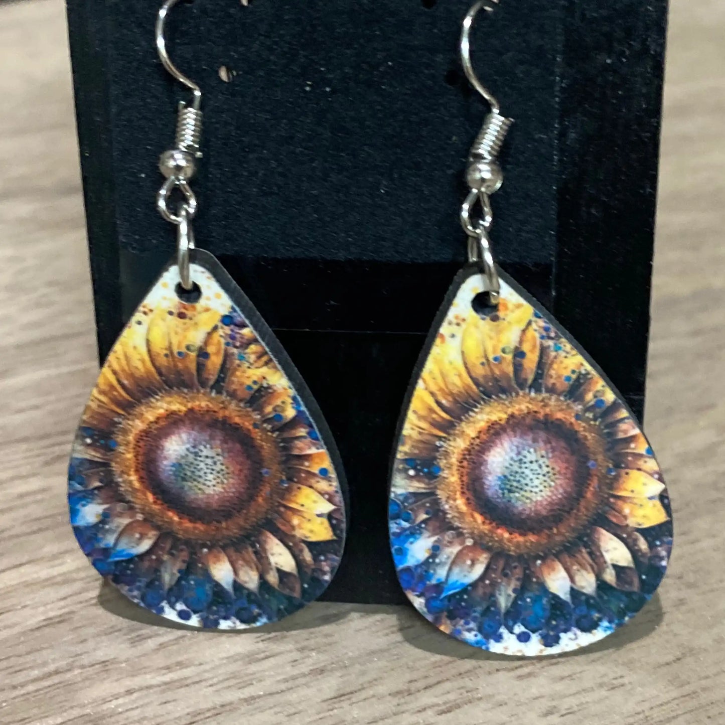 Sunflower Teardrop Earrings