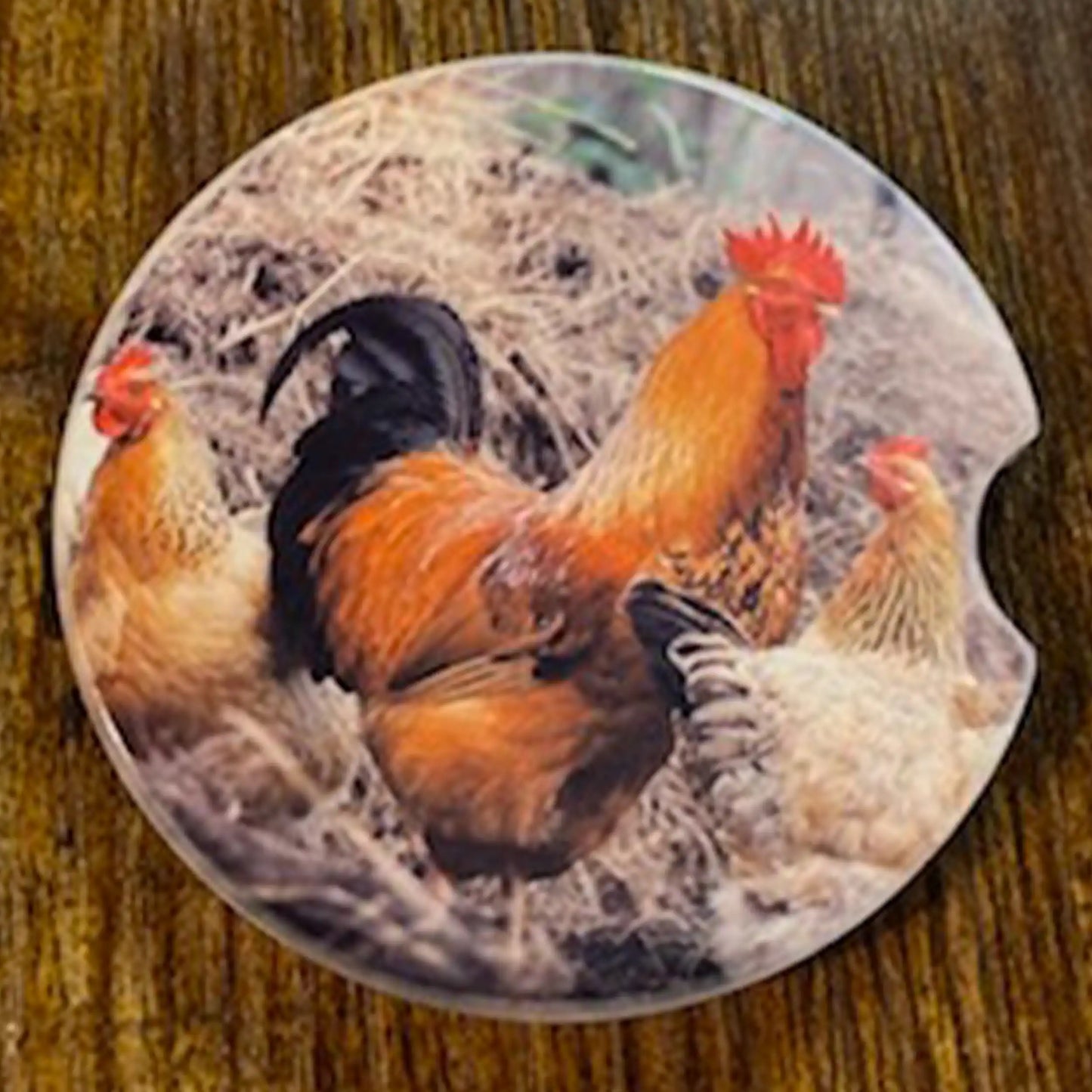 Hen Life Car Cupholder Coasters