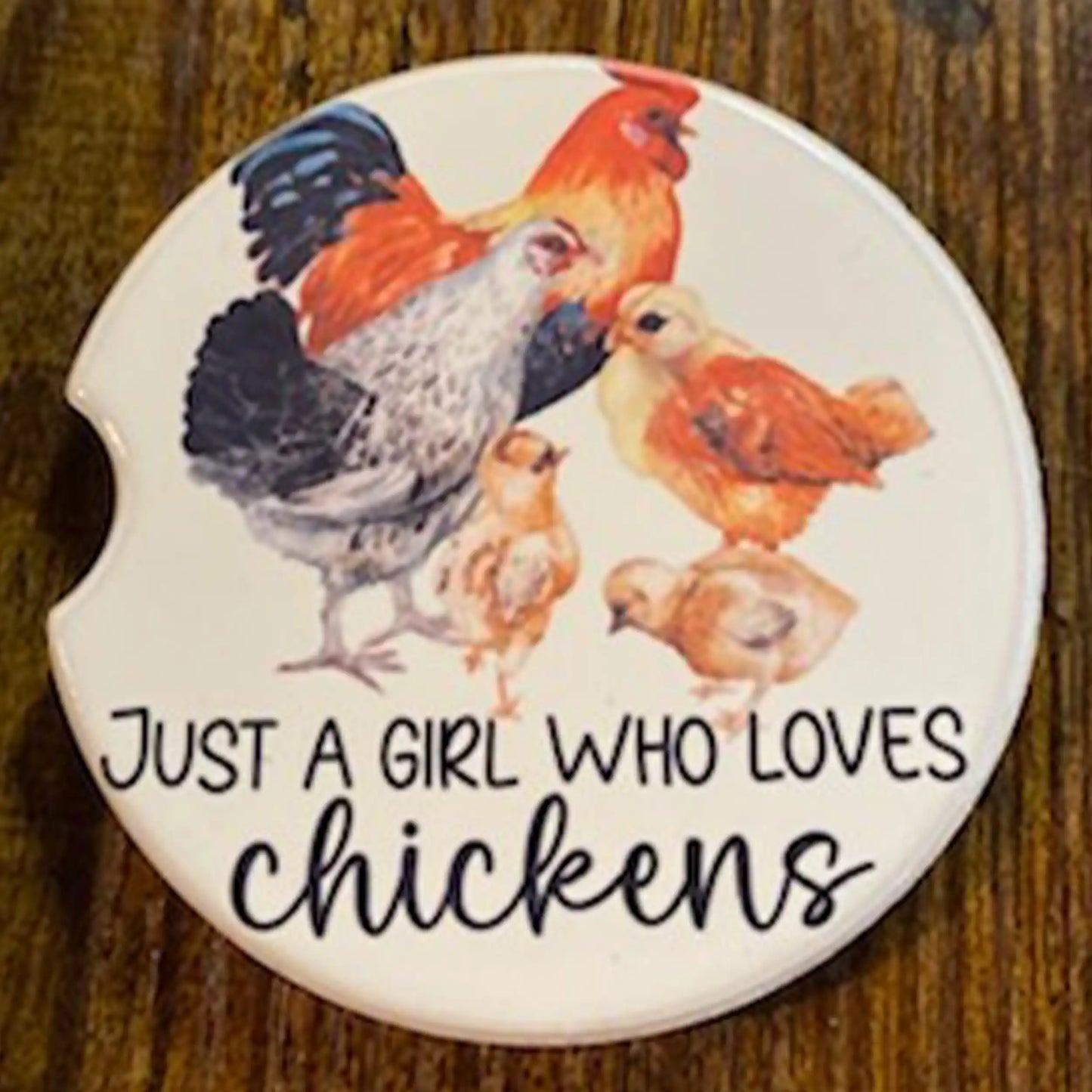 Hen Life Car Cupholder Coasters