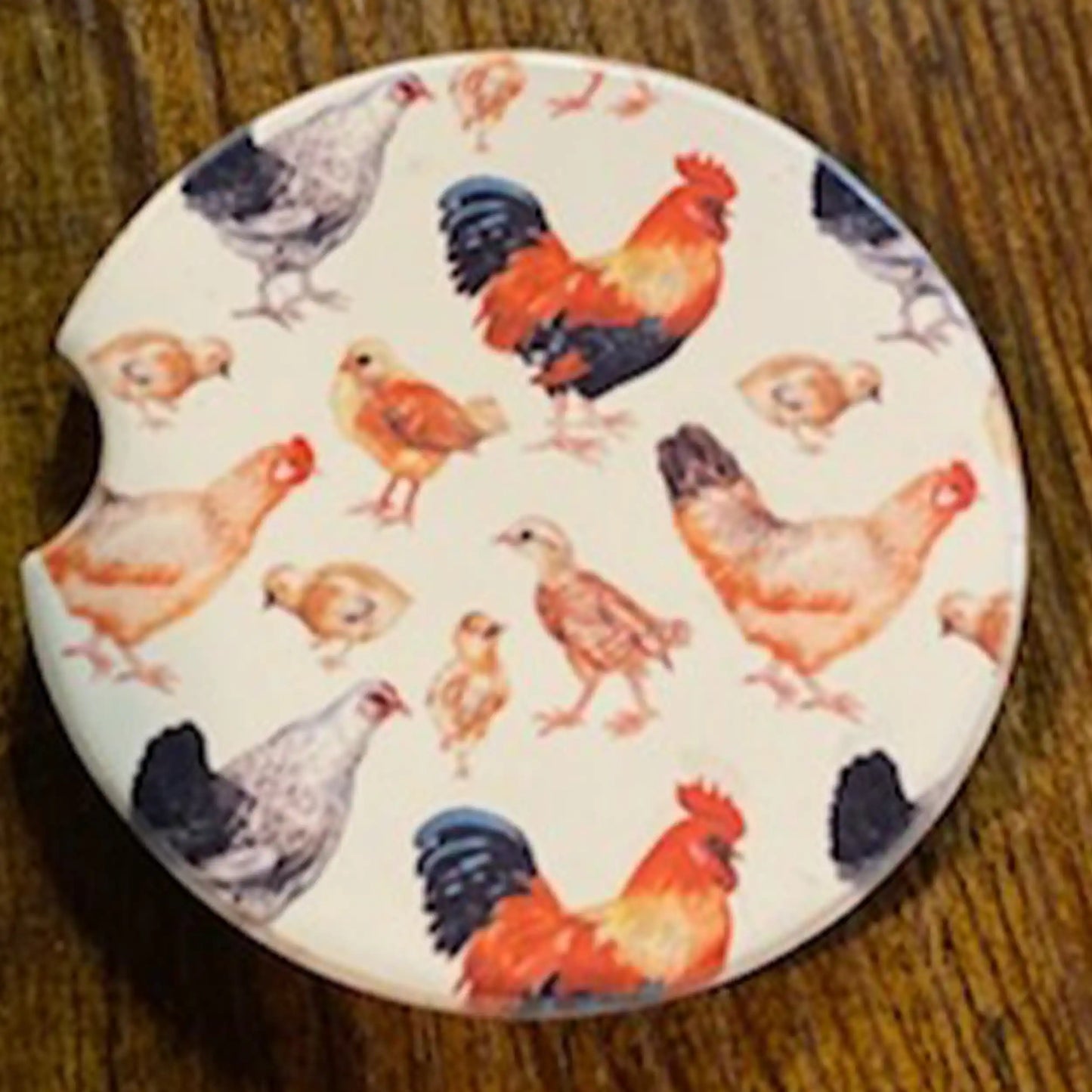 Hen Life Car Cupholder Coasters