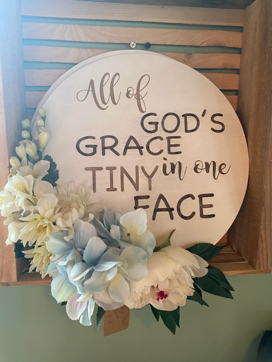 All of God's Grace Farmhouse Nursery Sign