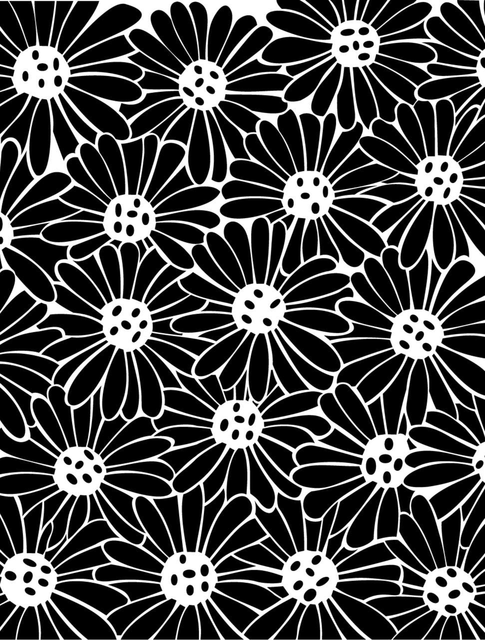 Crazy Daisy Large Mylar Stencil