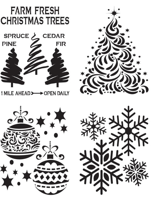 Holiday Joy 4 in 1 Stencil