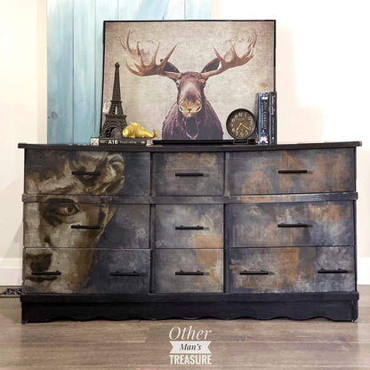 David decoupage paper on furniture