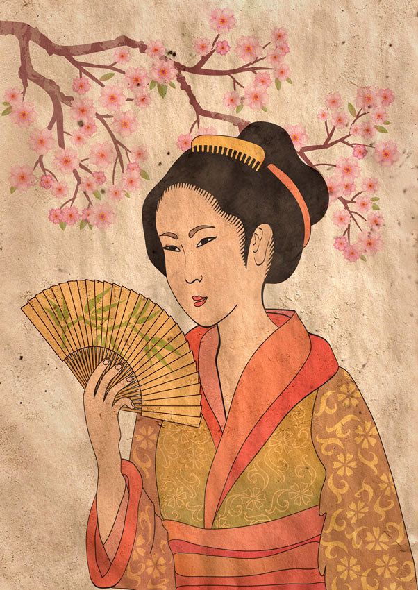 Geisha Mint by Michelle decoupage paper