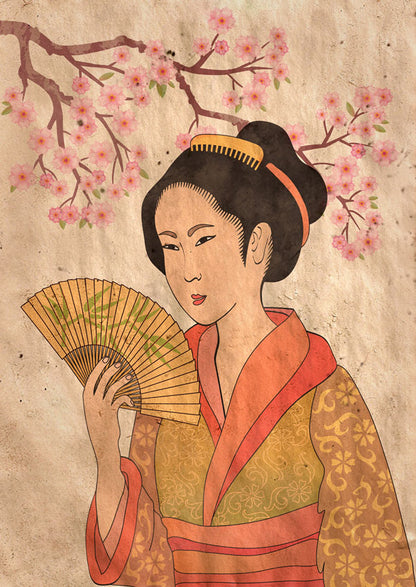 Geisha Mint by Michelle decoupage paper