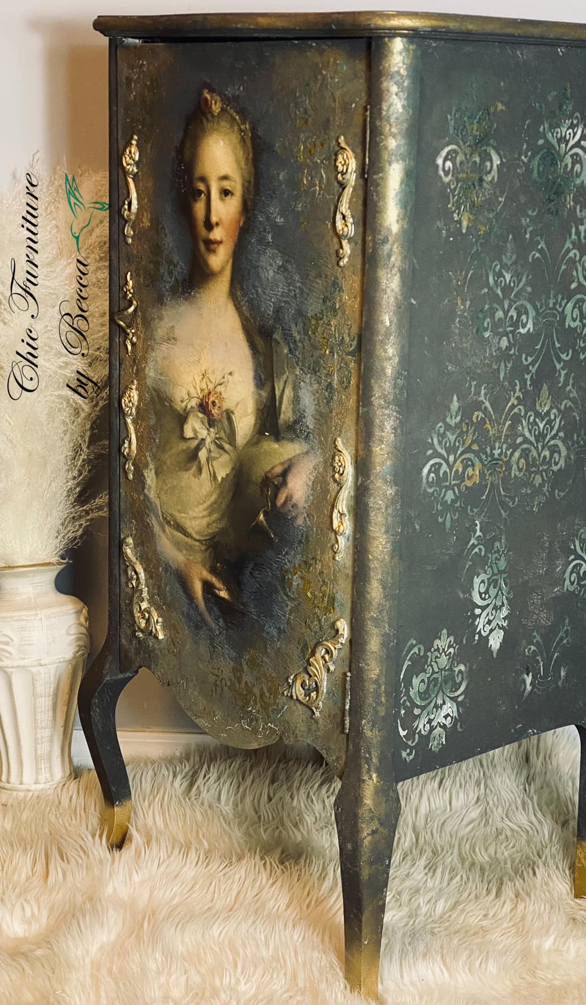 Madam La Fevre REVERSED decoupage paper on furniture