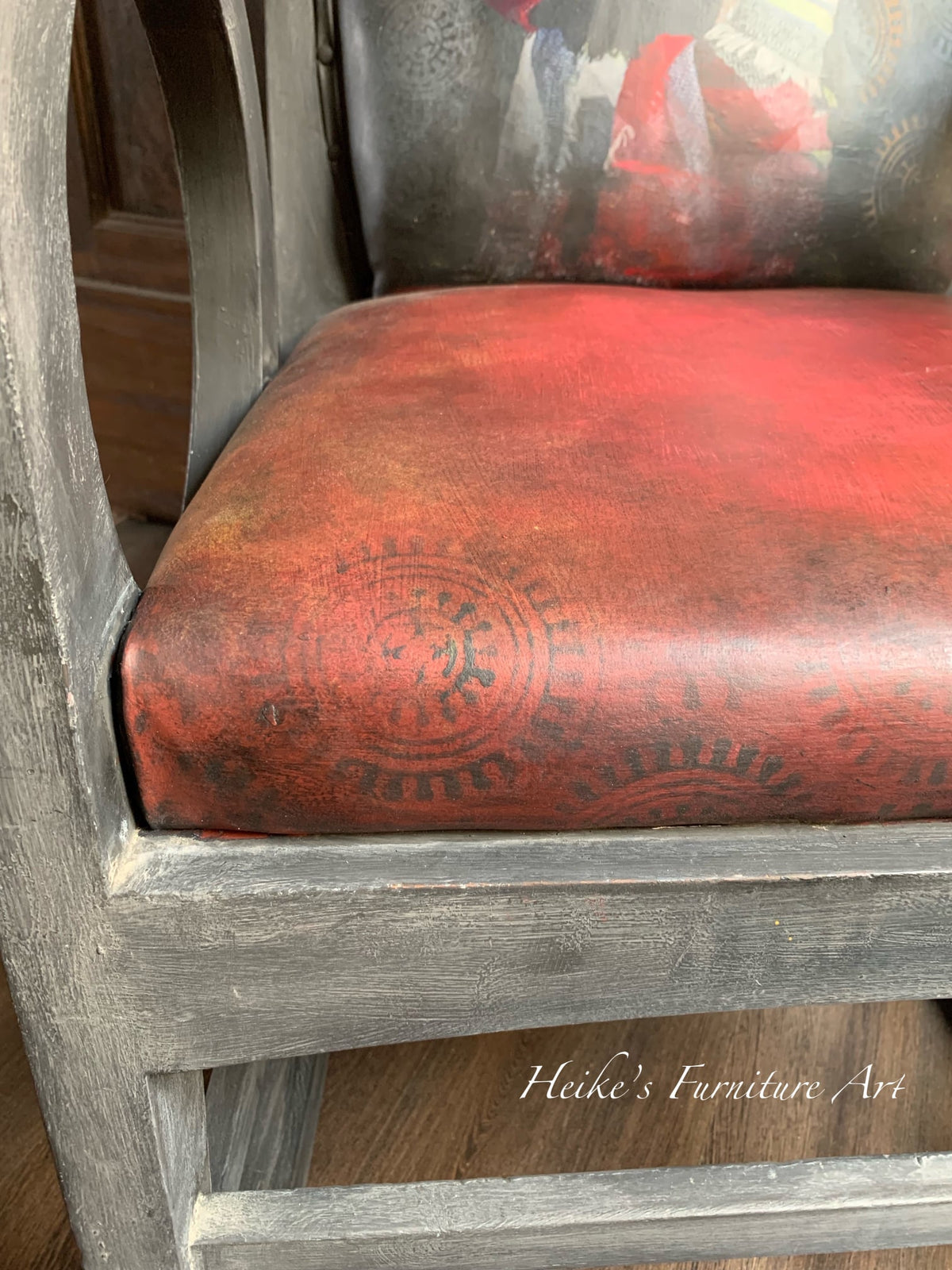 Nanna's Pearls decoupage paper on furniture