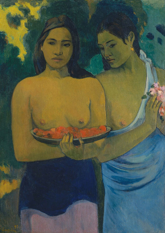 Tahitian Women Mint by Michelle decoupage paper
