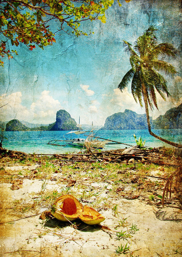 Tropical Beach Mint by Michelle decoupage paper