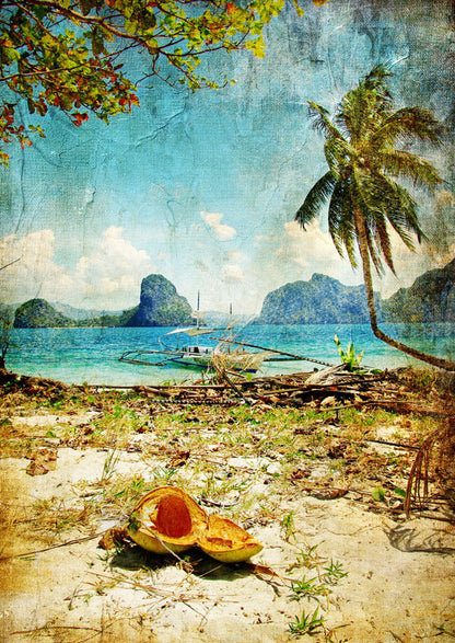 Tropical Beach Mint by Michelle decoupage paper