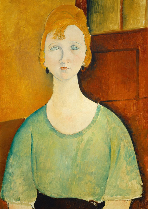 Woman in a Green Top Mint by Michelle decoupage paper