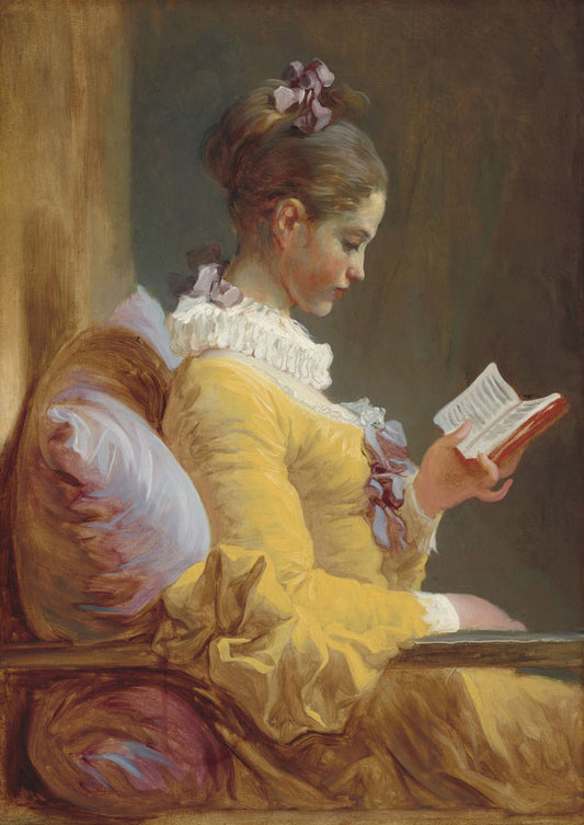 Young Girl Reading REVERSED Mint by Michelle decoupage paper