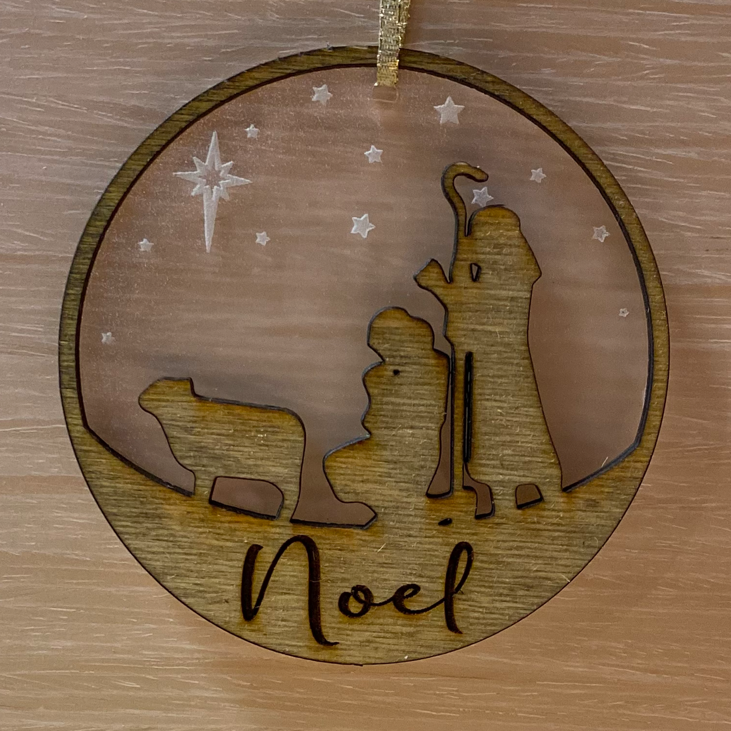 Noel Two-Layer Christmas Ornament