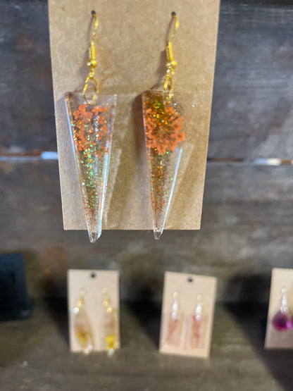 Resin Earrings Flowers