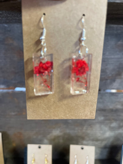Resin Earrings Flowers
