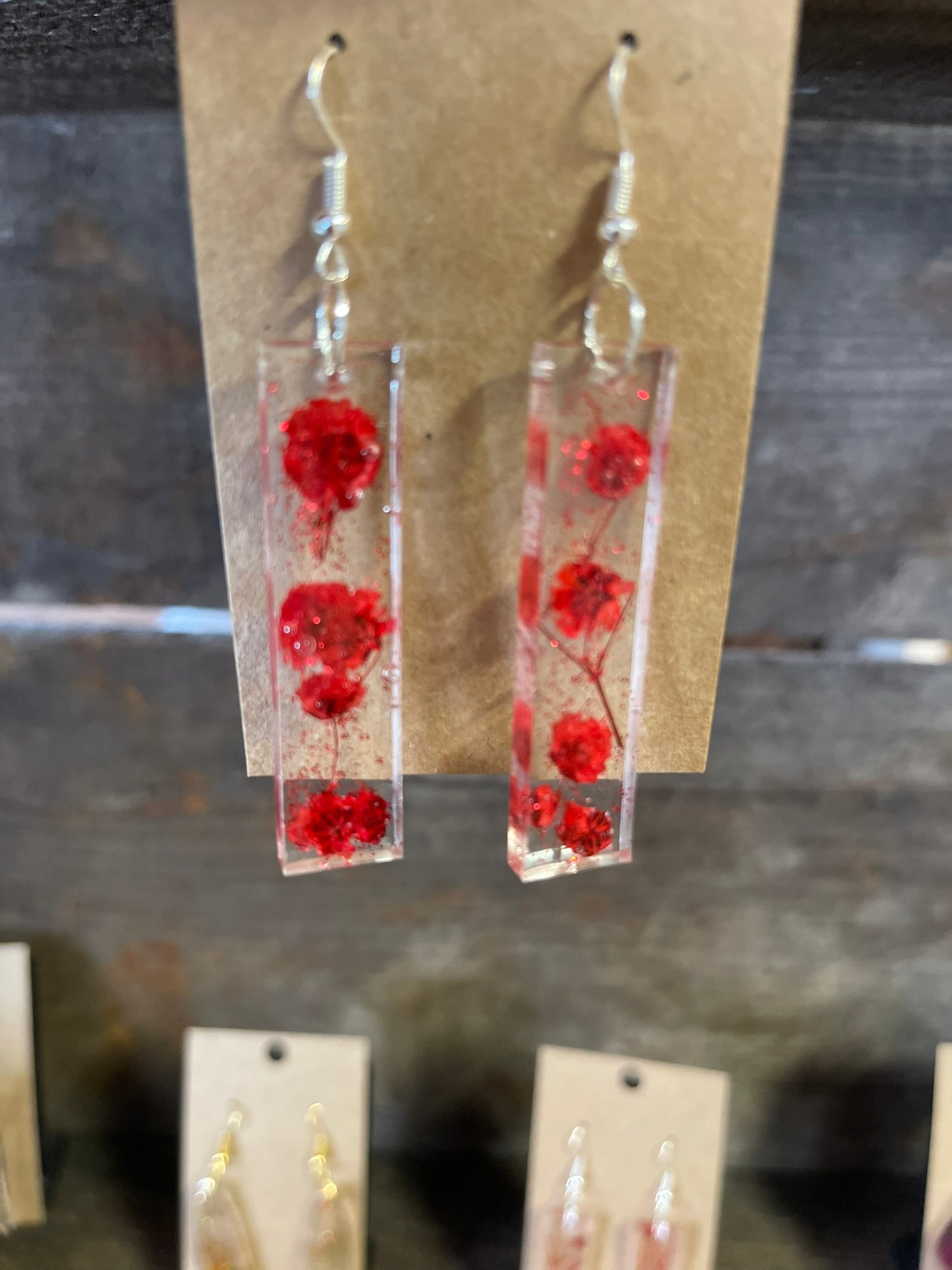Resin Earrings Flowers