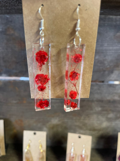 Resin Earrings Flowers