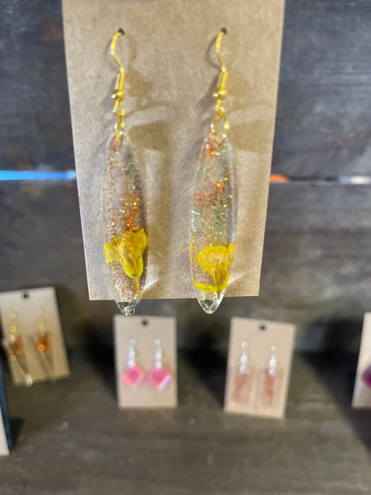 Resin Earrings Flowers