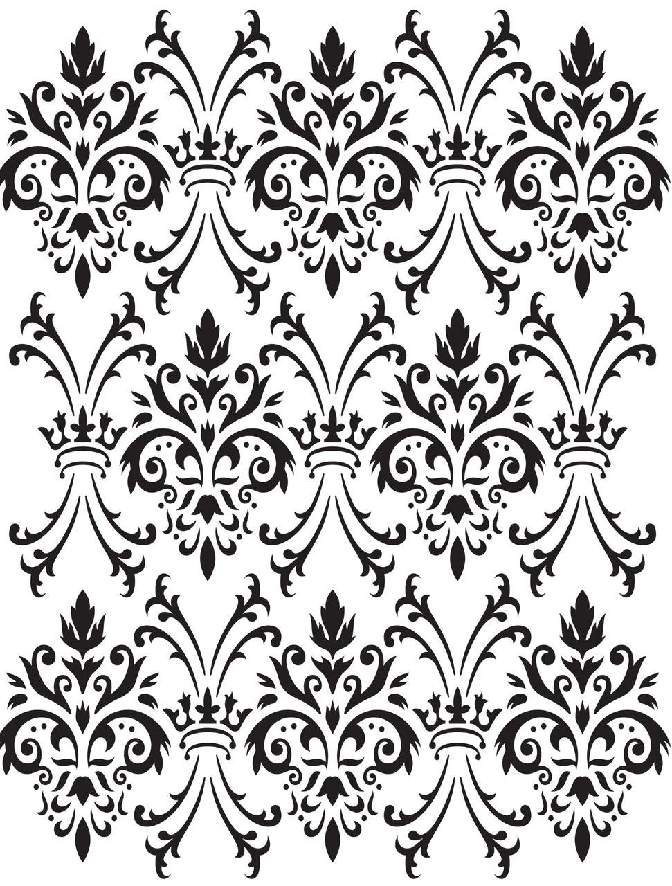 Royal Damask Large Mylar Stencil