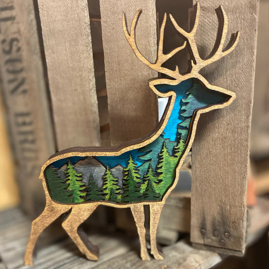 Whitetail Deer Stacked Scene