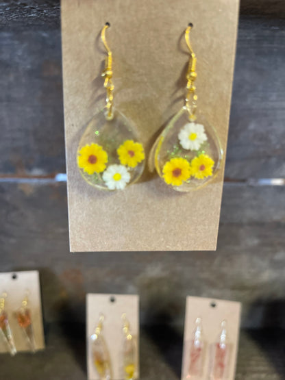 Resin Earrings Flowers