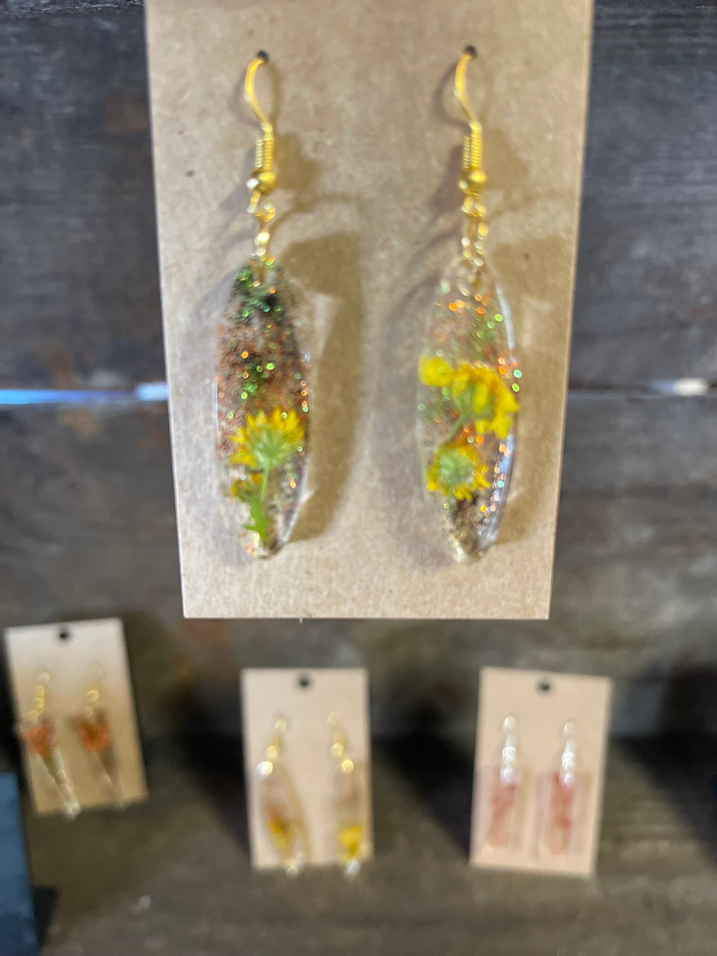 Resin Earrings Flowers